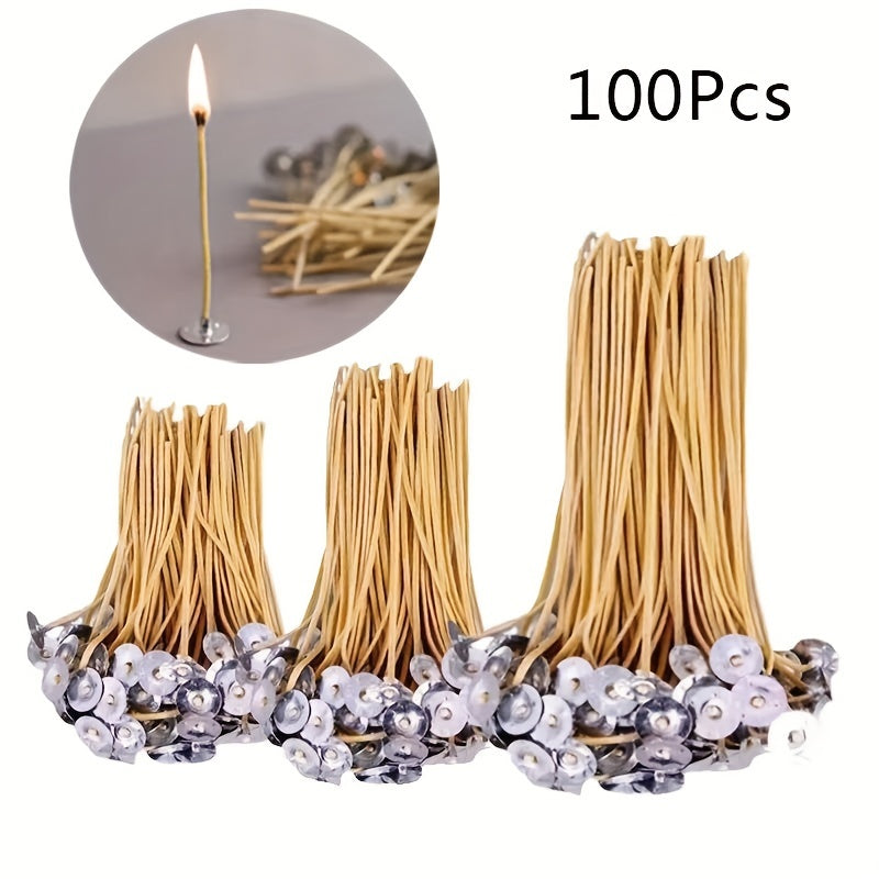 100pcs Hemp Thread Beeswax Wax Core DIY Candle Thread Candle Accessories
