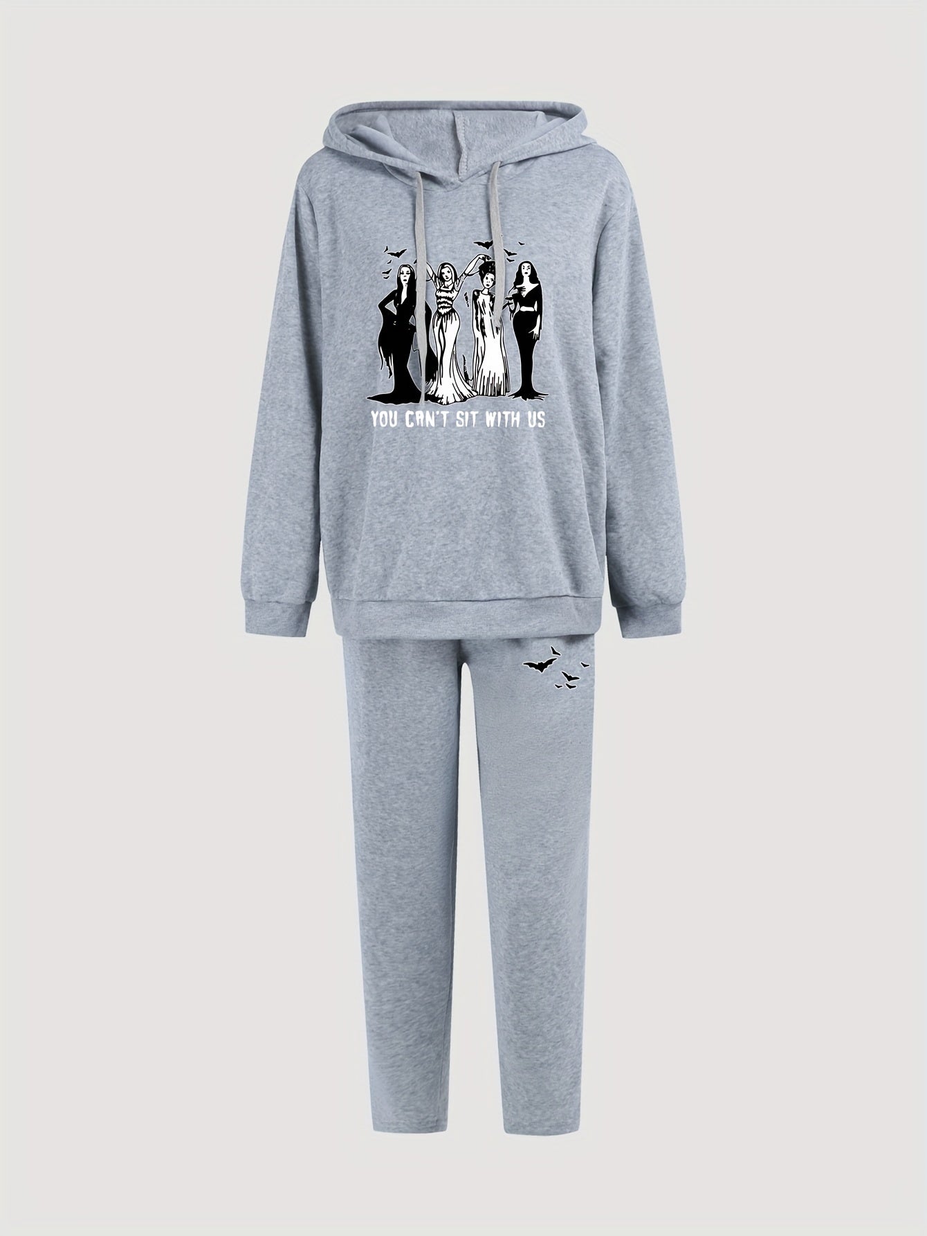  Halloween Witch Hoodie & Sweatpants Set Women's
