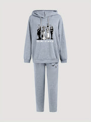  Halloween Witch Hoodie & Sweatpants Set Women's