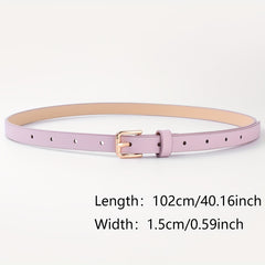 Square Pin Buckle Belt Set PU Vintage Jeans Pants Belt Women