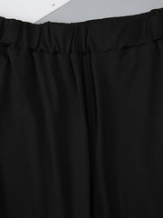 Solid Drawstring Side Pants Plus Size