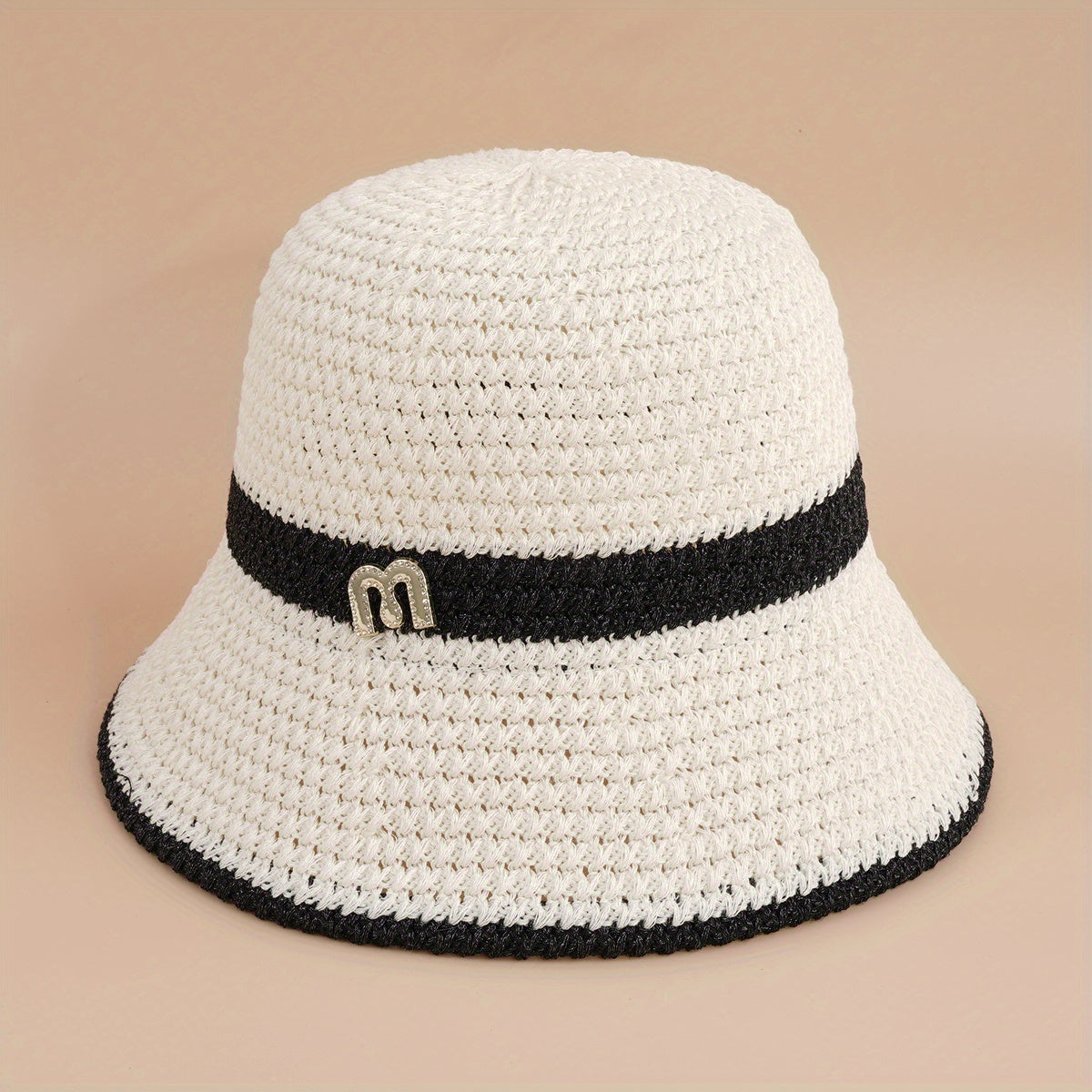 Retro Hollow Summer Sunscreen Bucket Hat British M Mark