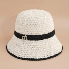 Retro Hollow Summer Sunscreen Bucket Hat British M Mark