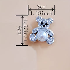 Rhinestone Pearl Shoe Charm Chain DIY Clogs Accessory