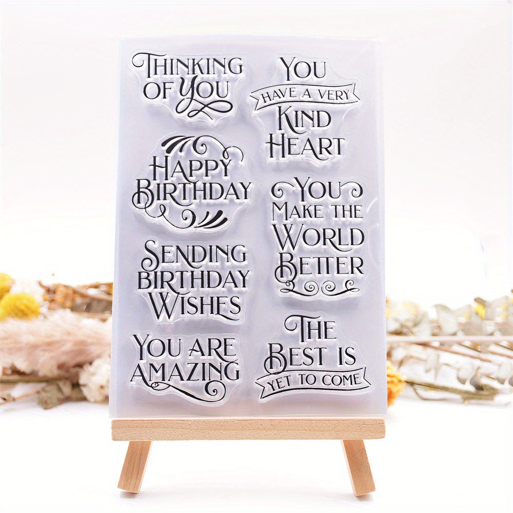 English Blessing Transparent Stamp for DIY Crafts