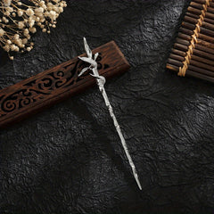 Bamboo Shaped Hair Stick With Chain Tassel Chinese Style Hair Pin