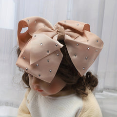 Girls Large Bow Rhinestone Hairpin Princess Hair Accessories