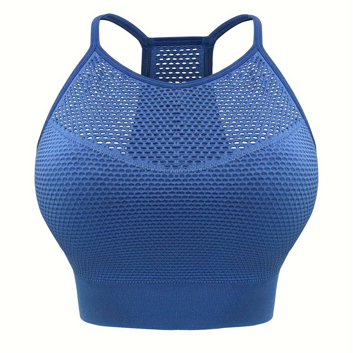  Sports Bra Women's Plus Solid Round Neck Medium Stretch Bra