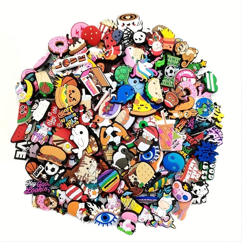 Random Funny Shoe Charms Decoration 12/22/52/102pcs