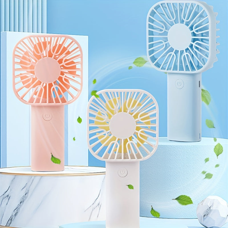 Cartoon Handheld Fan USB Rechargeable Portable Pocket Fan