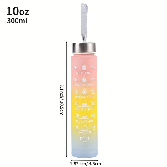 Gradient Leakproof Water Bottle with Time Marker 300ml 750ml 10-36oz