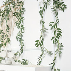 Stunning Willow Leaf Vine Hanging Garland for St Patrick's and Christmas Decor