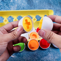 12pcs Shape Recognition Egg Toys Educational Puzzle Perfect for Boys and Girls