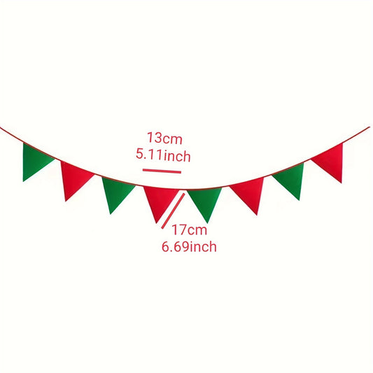 Festive Felt Triangle Banner Set: Indoor & Outdoor Christmas Decorations