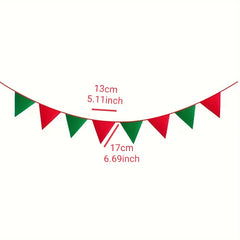 Festive Felt Triangle Banner Set: Indoor & Outdoor Christmas Decorations