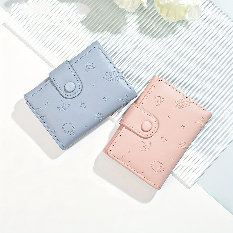 Cartoon Three Fold Short Wallet Card Holder Money Clip