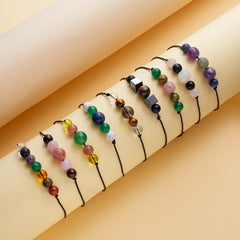 Healing Crystal Bracelet Natural Stone Beaded Bracelets Reduce Anxiety & Stress