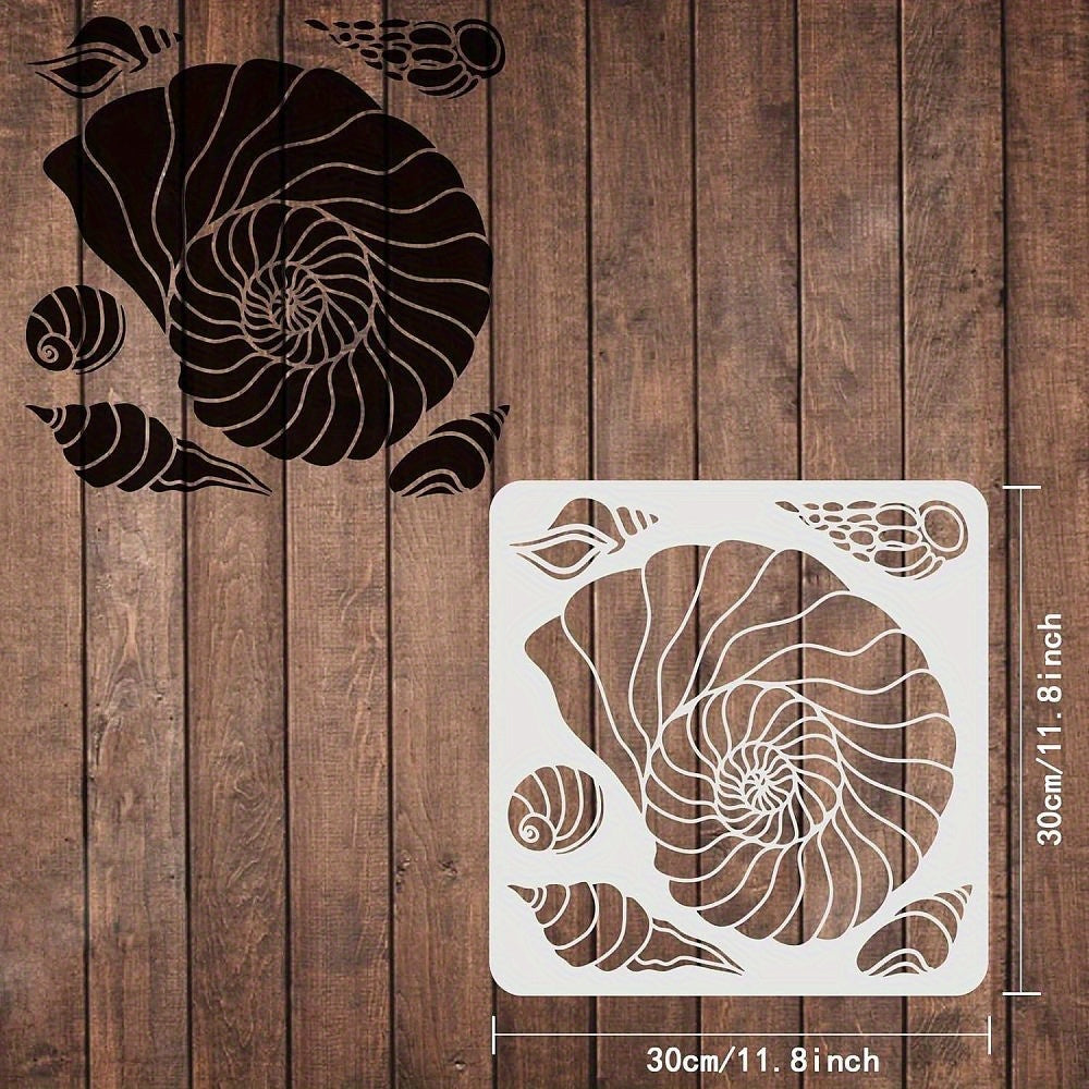 Conch Shell Stencil for Painting Reusable - Sea Creatures Stencil
