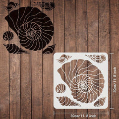 Conch Shell Stencil for Painting Reusable - Sea Creatures Stencil