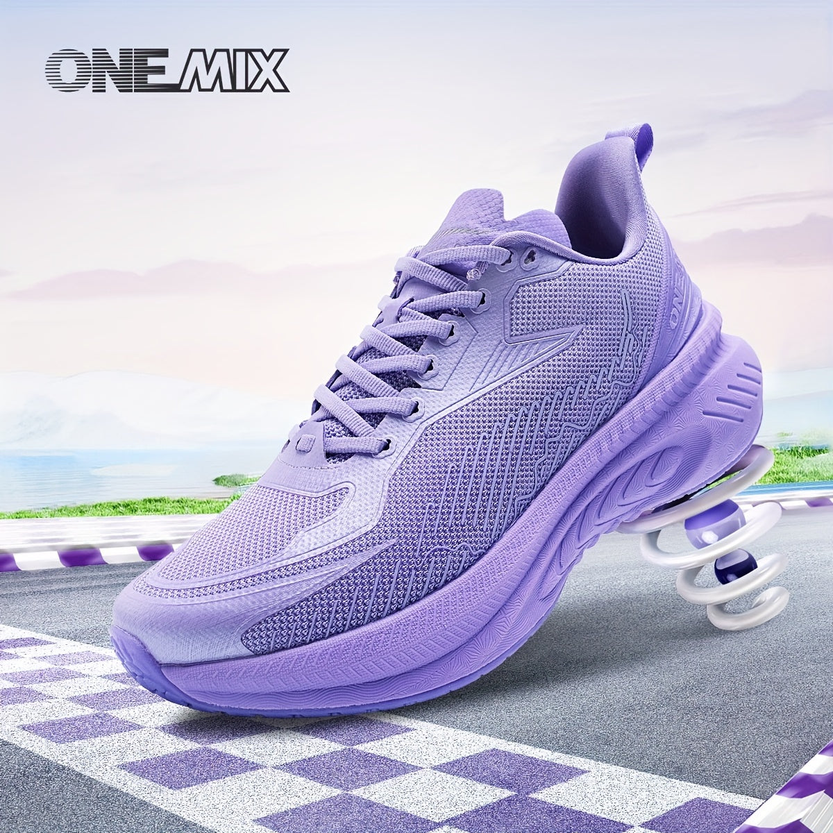 Women's Cushioned Athletic Running Shoes Lightweight Non slip Lace up