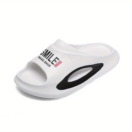 Men's 'SMILE' Non Slip Platform Slides Soft Sole Cloud Slides
