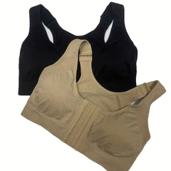 2pcs Front Buckle Sports Bras for Women