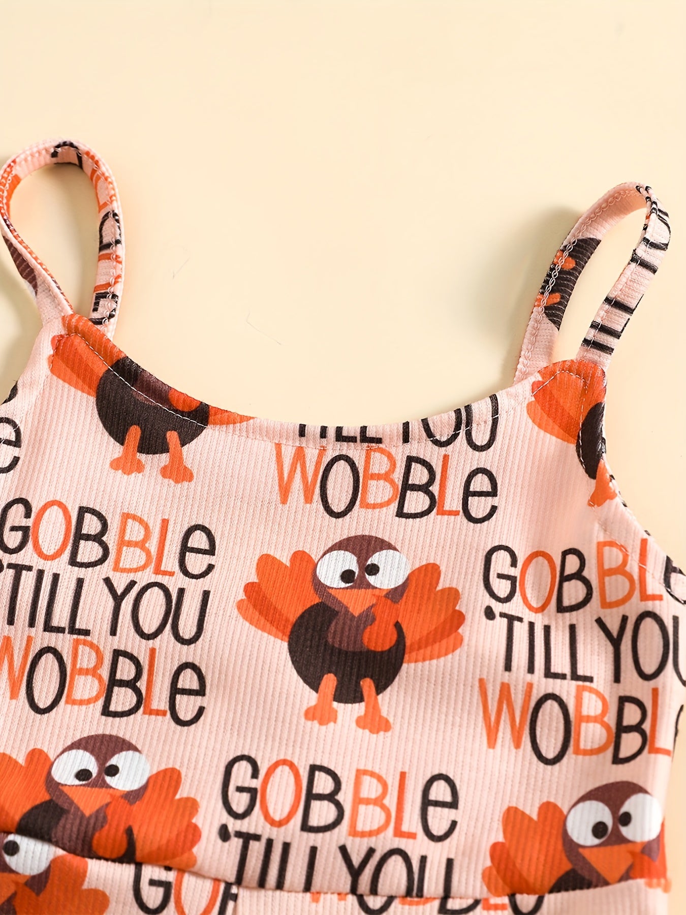 Toddler Girls Turkey Cami Romper Jumpsuit