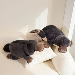 Dark Gray Plush Animal Soft Toy for Sofa & Bedroom Decor