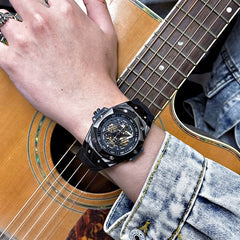 Automatic Mechanical Men's Sports Watch Luminous Hollow