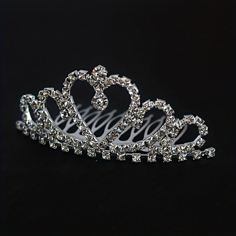 Crystal Rhinestone Crown Tiara Birthday Wedding Hair Accessories