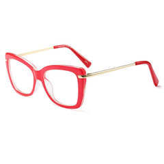 Clear Lens Cat Eye Glasses Light Blocking Anti Fatigue