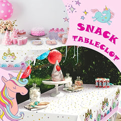 Disposable Unicorn Tablecloth for Unicorn Party Supplies