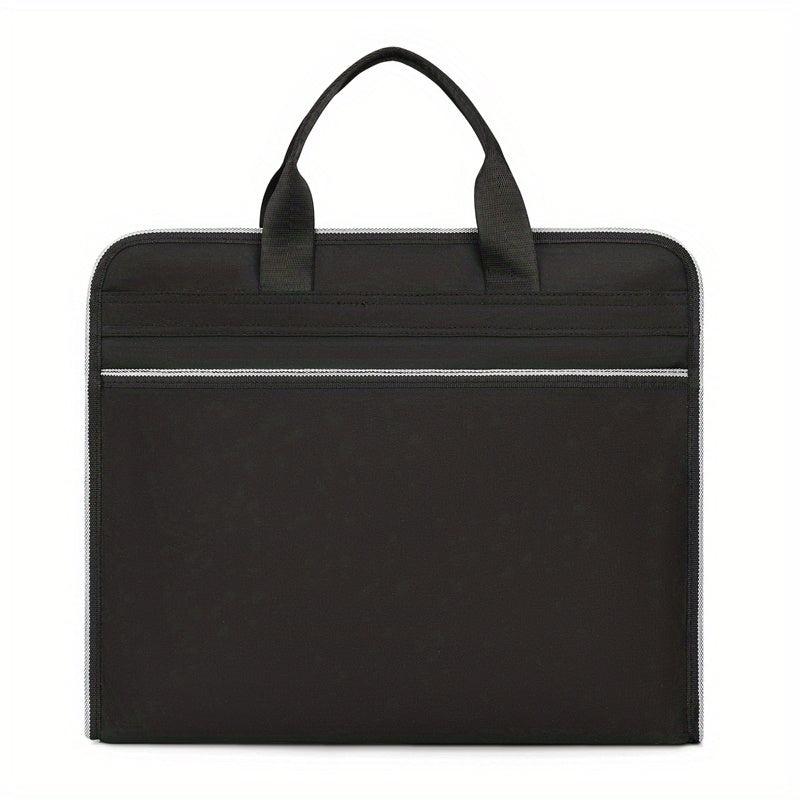 Portable Briefcase Meeting Office Zippered Document Organizer