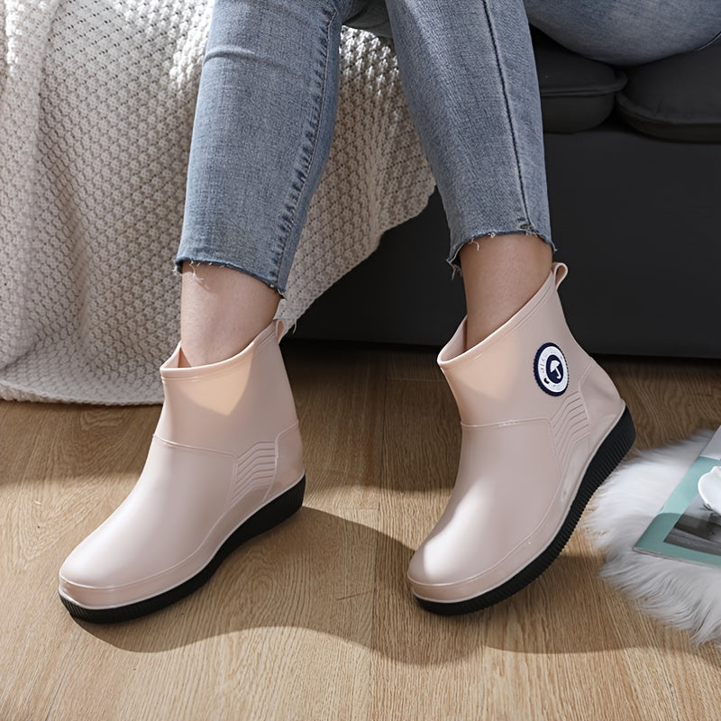 Umbrella Patch Slip On Rain Boots Women's Footwear
