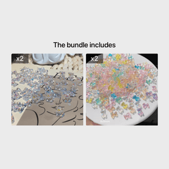 3D Bear Resin Nail Art Decorations Crystal Bear Shaped Nail Charms