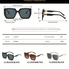 Retro Square Sunglasses UV400 Shades for Summer Outdoor Travel