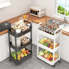 Function Wheeled Mobile Storage Rack Layer Book Storage Trolley