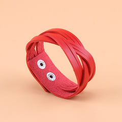 Hip Hop Style PU Leather Bracelet for Party Wear