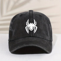 Children's Vintage Spider Baseball Cap Distressed Washed Sunshade Duck Tongue