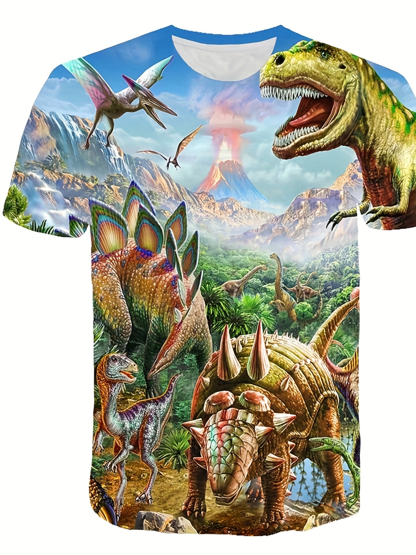 Boys Dinosaur T Shirt 3D Print Stretchy Fabric Outdoor Play