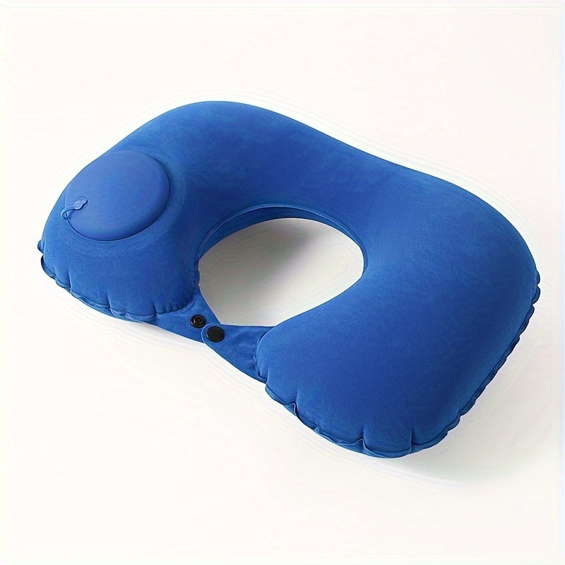 Air Cushion Self Inflating Button Neck Pillow For Travel