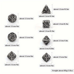 Skull Metal Dice Set Set Of 7