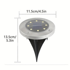 8LED Solar In Ground Lights for Lawns Yards Decks Walkways
