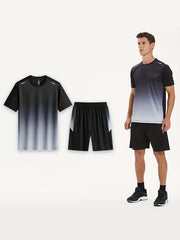 2pcs Gradient Basketball Training Suit with Shorts