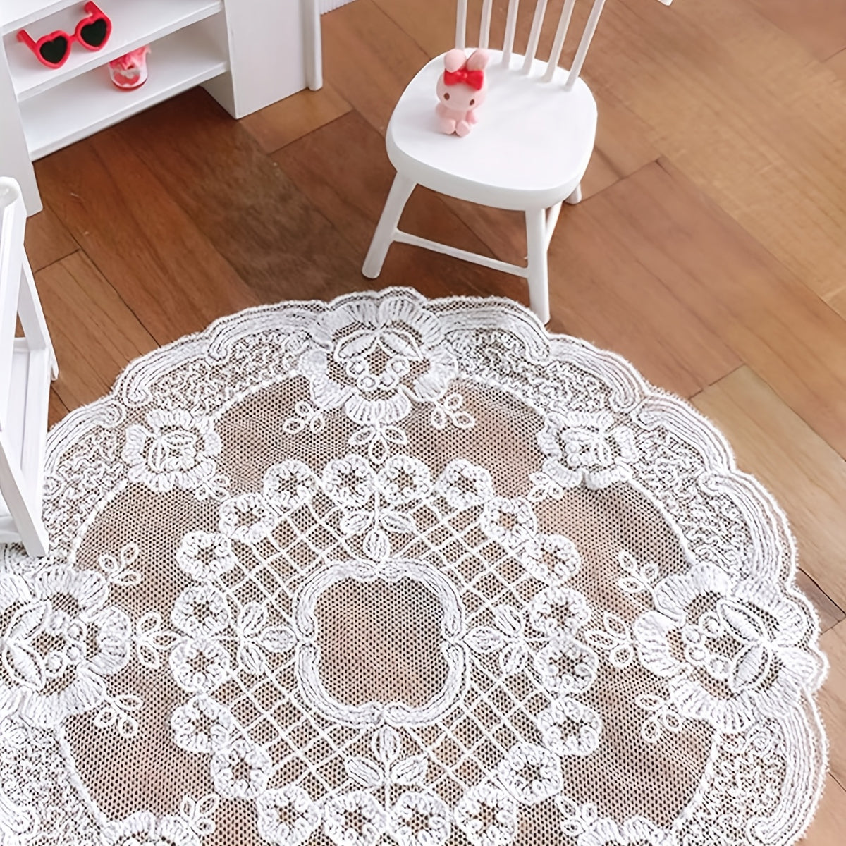 Dollhouse Tablecloth & Carpet 1/6 1/12 Scale Realistic Pastoral Rug