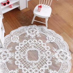 Dollhouse Tablecloth & Carpet 1/6 1/12 Scale Realistic Pastoral Rug