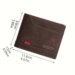 Men's Vintage Style PU Leather Wallet with Multiple Card Slots