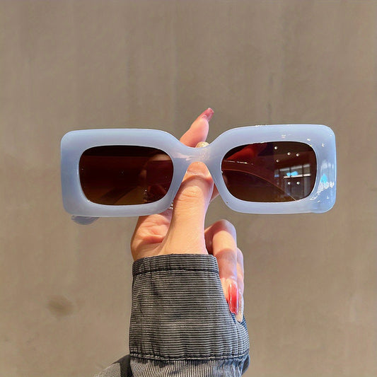 Rectangle Jelly Sunglasses Y2K Gradient Glasses UV400