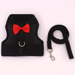 Breathable Mesh Rabbit Chest Harness Set for Small Animals