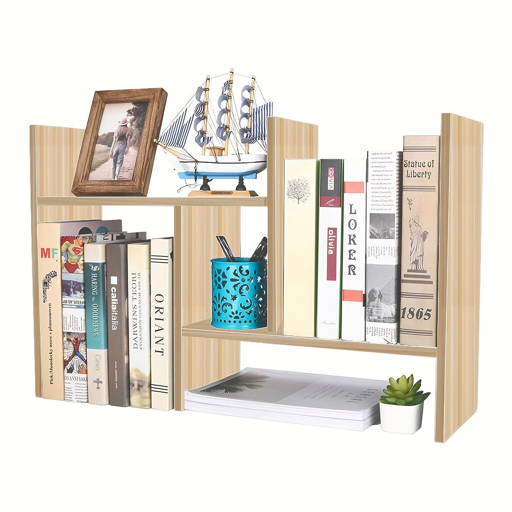 Wooden Desktop Organizer Storage Rack Shelf for Office Home Decor